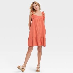 UNIVERSAL THREAD Women's Flutter Sleeveless Short Dress